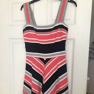 Banana Republic navy and coral dress